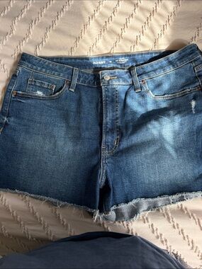 Old Navy Blue Frayed Hem Denim Shorts